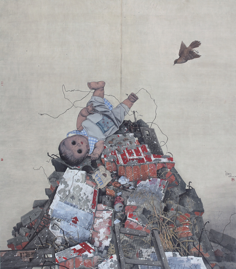 家园 工笔纸本 2007年 150cm x 125cm