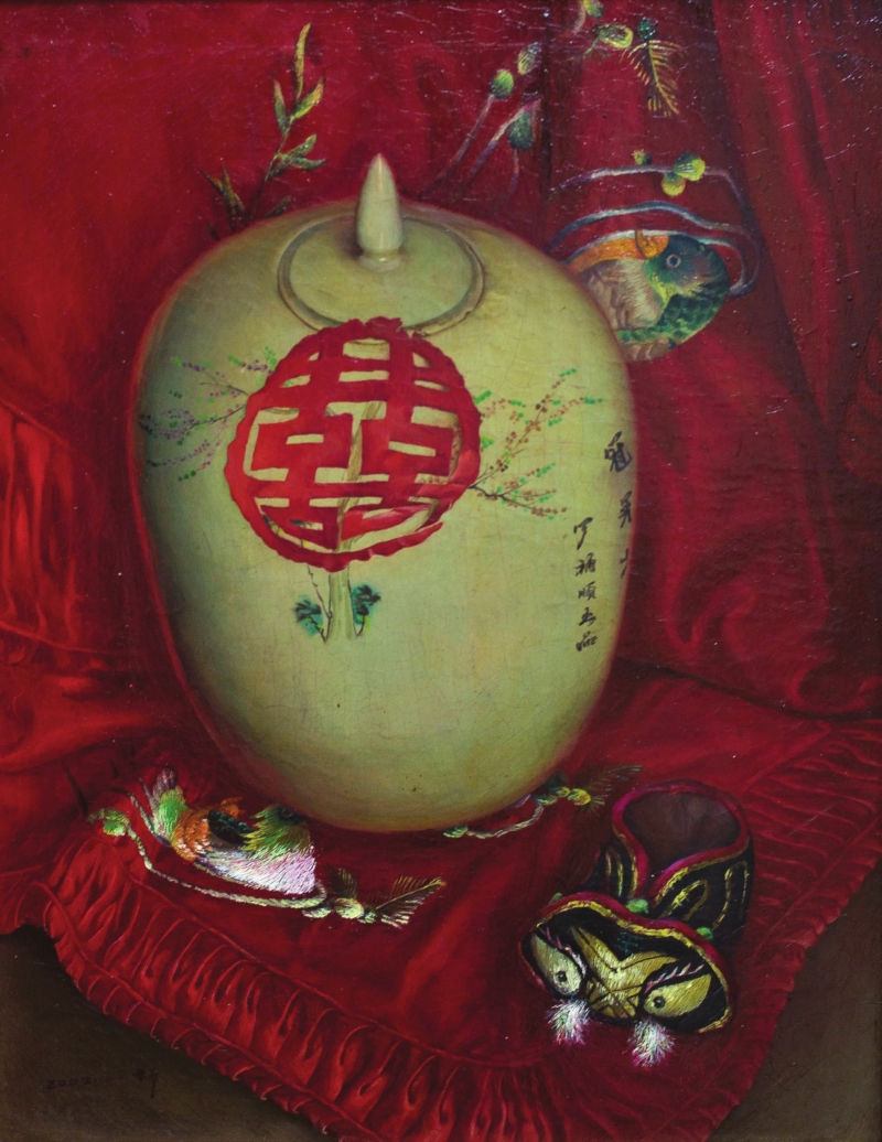 吉日  布面油画  54cm×35cm