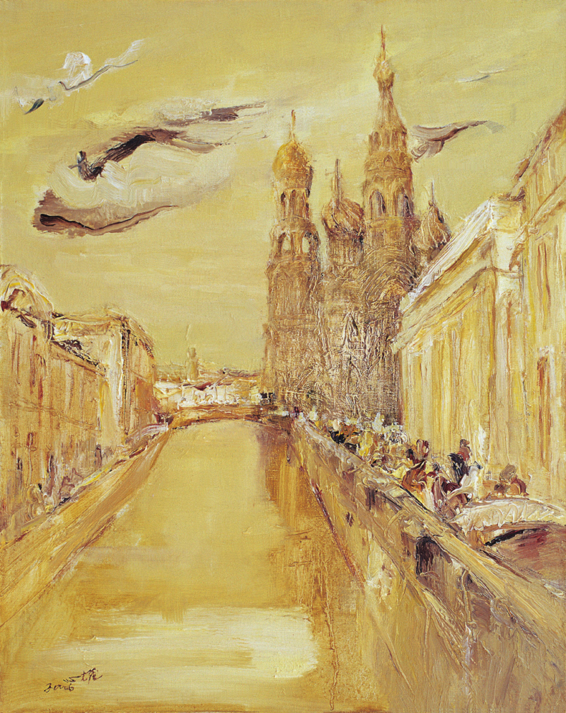 彼得堡城市风景之一    布面油画  2006年   40cm×50cm