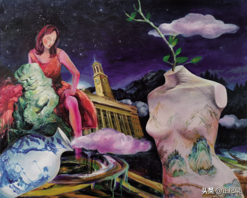 陈俊 家园系列之怀想 布面丙烯 100cm×120cm 2021 年